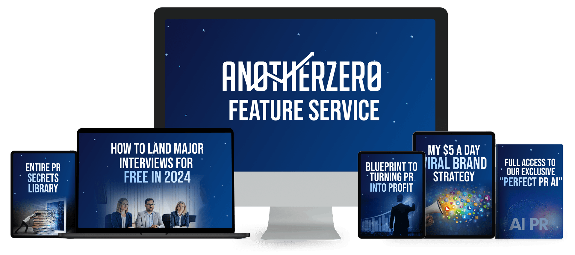 AnotherZero Feature Service — done-for-you press feature plus 5 bonuses